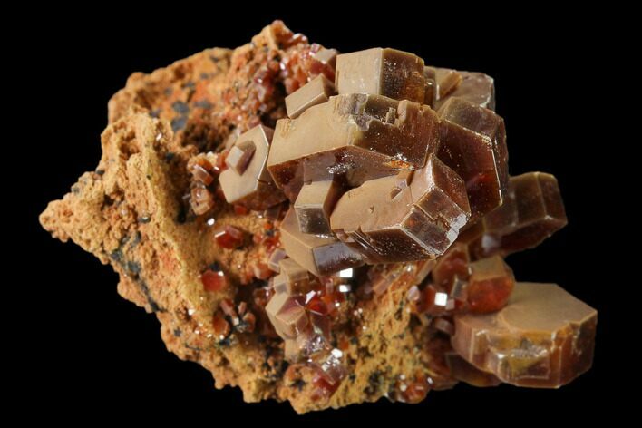 Red & Brown Vanadinite Crystal Cluster - Morocco #133725